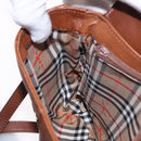 Burberrys Shoulder Bag Leather Brown Gold Auth 195686-18