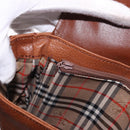 Burberrys Shoulder Bag Leather Brown Gold Auth 195686-19