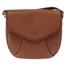 Burberrys Shoulder Bag Leather Brown Gold Auth 195686-2