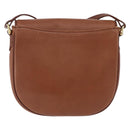 Burberrys Shoulder Bag Leather Brown Gold Auth 195686-3