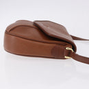 Burberrys Shoulder Bag Leather Brown Gold Auth 195686-4