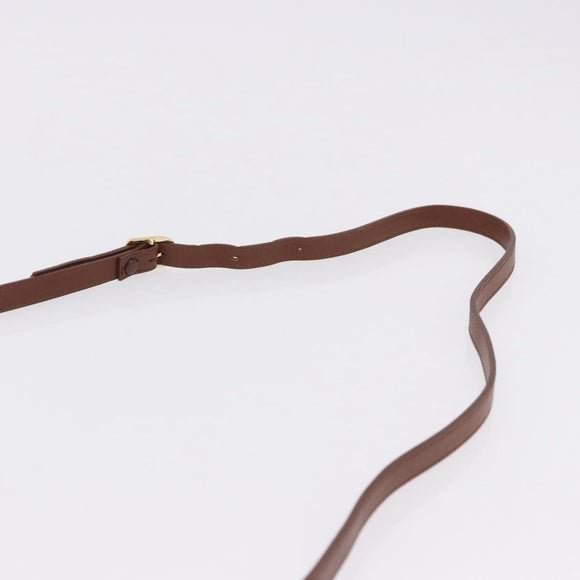 Burberrys Shoulder Bag Leather Brown Gold Auth 195686