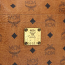 MCM Vicetos Logogram Shoulder Bag PVC Leather Brown Gold Auth 195687-12