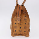 MCM Vicetos Logogram Shoulder Bag PVC Leather Brown Gold Auth 195687-3