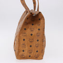MCM Vicetos Logogram Shoulder Bag PVC Leather Brown Gold Auth 195687-4