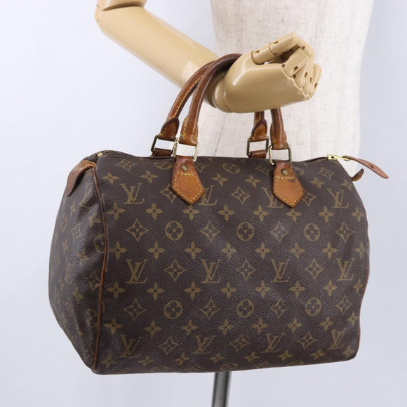 LOUIS VUITTON Monogram Speedy 30 Hand Bag M41526 LV Auth 195690