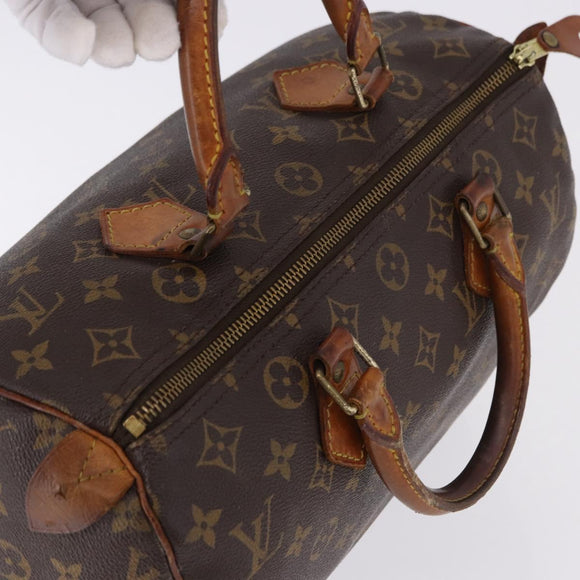 LOUIS VUITTON Monogram Speedy 30 Hand Bag M41526 LV Auth 195690
