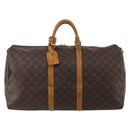 LOUIS VUITTON Monogram Keepall 55 Boston Bag M41424 LV Auth 195692-13