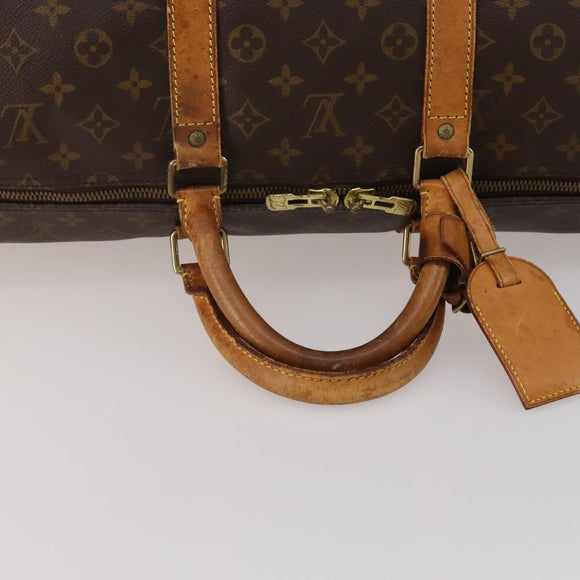 LOUIS VUITTON Monogram Keepall 55 Boston Bag M41424 LV Auth 195692