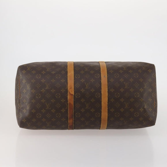 LOUIS VUITTON Monogram Keepall 55 Boston Bag M41424 LV Auth 195692