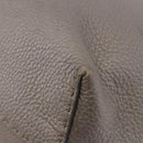 FENDI Celeria Hand Bag Leather Gray Silver Auth 195694A-14
