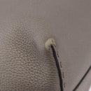 FENDI Celeria Hand Bag Leather Gray Silver Auth 195694A-15