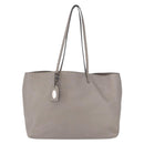 FENDI Celeria Hand Bag Leather Gray Silver Auth 195694A-13