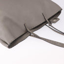FENDI Celeria Hand Bag Leather Gray Silver Auth 195694A-6