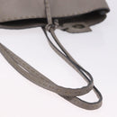 FENDI Celeria Hand Bag Leather Gray Silver Auth 195694A-7