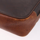 LOEWE Shoulder Bag PVC Brown Gold Silver Auth 195697-16