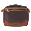 LOEWE Shoulder Bag PVC Brown Gold Silver Auth 195697-13