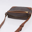 LOEWE Shoulder Bag PVC Brown Gold Silver Auth 195697-6