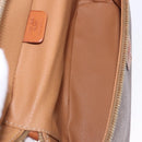 CELINE Macadam Canvas Vanity Pouch PVC Leather Brown Gold Auth 195699A-17
