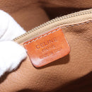 CELINE Macadam Canvas Hand Bag PVC Leather Brown Gold Auth 195700-15