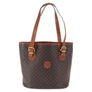 CELINE Macadam Canvas Hand Bag PVC Leather Brown Gold Auth 195700-2