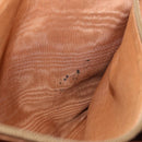 CELINE Macadam Canvas Hand Bag PVC Leather Brown Gold Auth 195700-24