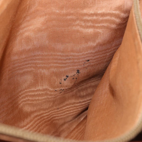 CELINE Macadam Canvas Hand Bag PVC Leather Brown Gold Auth 195700