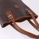 CELINE Macadam Canvas Hand Bag PVC Leather Brown Gold Auth 195700-6