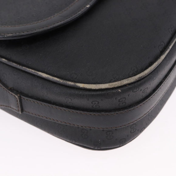 GUCCI Micro GG Supreme Web Sherry Line Bag PVC Black 001 084 4425 Auth 195701
