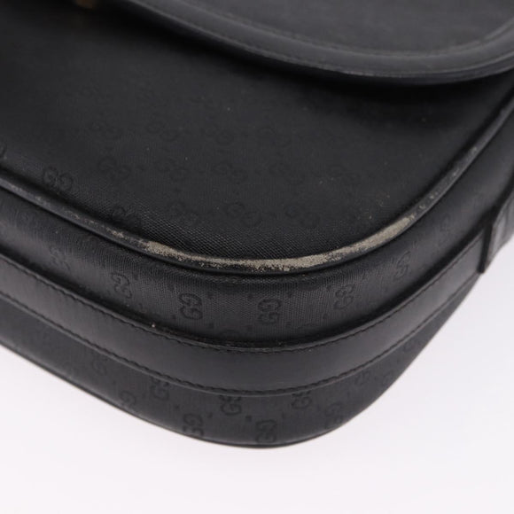 GUCCI Micro GG Supreme Web Sherry Line Bag PVC Black 001 084 4425 Auth 195701