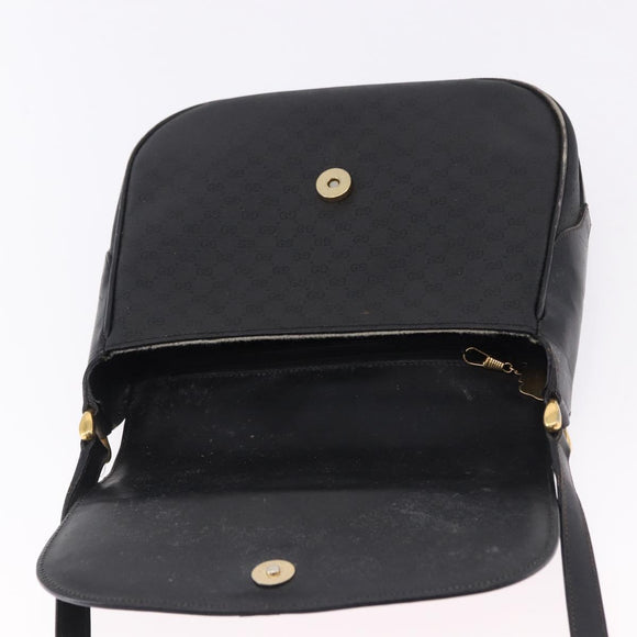 GUCCI Micro GG Supreme Web Sherry Line Bag PVC Black 001 084 4425 Auth 195701