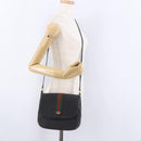 GUCCI Micro GG Supreme Web Sherry Line Bag PVC Black 001 084 4425 Auth 195701-23