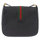 GUCCI Micro GG Supreme Web Sherry Line Bag PVC Black 001 084 4425 Auth 195701-3