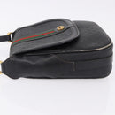GUCCI Micro GG Supreme Web Sherry Line Bag PVC Black 001 084 4425 Auth 195701-5