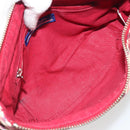 BURBERRY Nova Check Blue Label Shoulder Bag Canvas Red Silver Auth 195702A-12