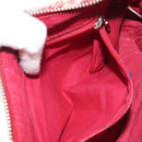 BURBERRY Nova Check Blue Label Shoulder Bag Canvas Red Silver Auth 195702A-20