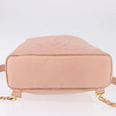 CHANEL Backpack Lamb Skin Pink Gold CC Auth 195704A-10