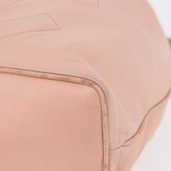 CHANEL Backpack Lamb Skin Pink Gold CC Auth 195704A
