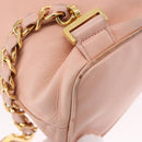 CHANEL Backpack Lamb Skin Pink Gold CC Auth 195704A-13