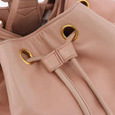 CHANEL Backpack Lamb Skin Pink Gold CC Auth 195704A-17