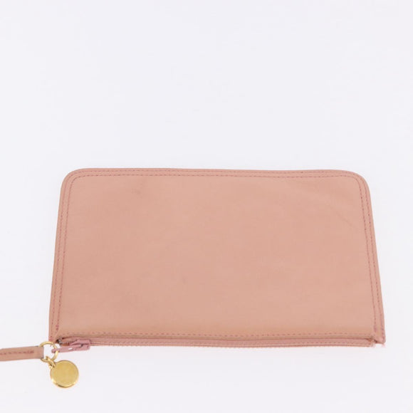 CHANEL Backpack Lamb Skin Pink Gold CC Auth 195704A