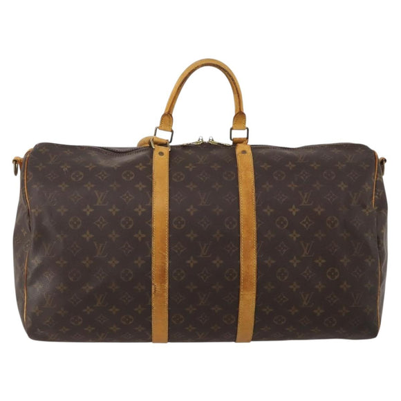 LOUIS VUITTON Monogram Keepall Bandouliere 55 Boston Bag M41414 LV Auth 195706