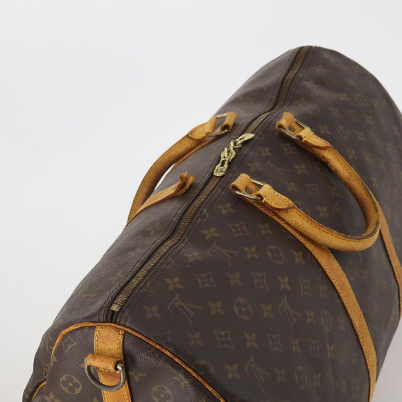 LOUIS VUITTON Monogram Keepall Bandouliere 55 Boston Bag M41414 LV Auth 195706