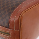 CELINE Macadam Canvas Shoulder Bag PVC Leather Brown Gold Auth 195708-10