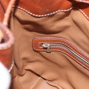 CELINE Macadam Canvas Shoulder Bag PVC Leather Brown Gold Auth 195708-21