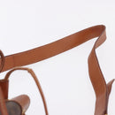 CELINE Macadam Canvas Shoulder Bag PVC Leather Brown Gold Auth 195708-8