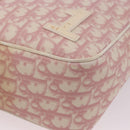 Christian Dior Trotter Canvas Shoulder Bag PVC Pink Silver Auth 195709-15