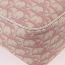 Christian Dior Trotter Canvas Shoulder Bag PVC Pink Silver Auth 195709-16