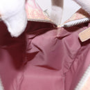 Christian Dior Trotter Canvas Shoulder Bag PVC Pink Silver Auth 195709-20