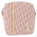 Christian Dior Trotter Canvas Shoulder Bag PVC Pink Silver Auth 195709-13